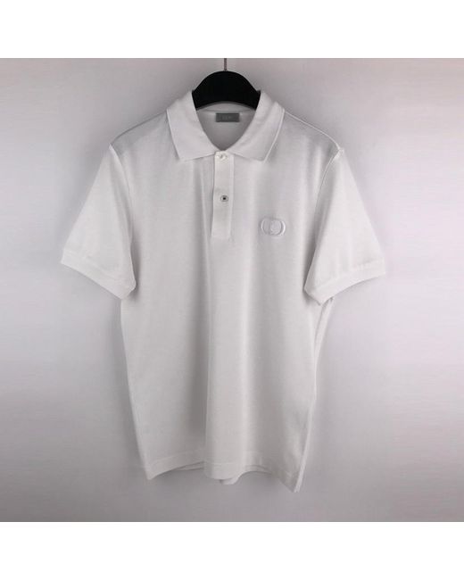 Dior White Homme Logo Polo Shirt for men