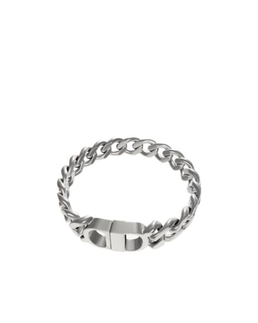 Dior White Cd Icon Chain Link Bracelet for men