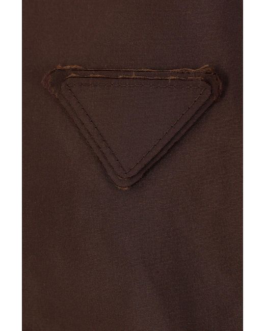 Prada Brown Zip-Up Hooded Jacket for men