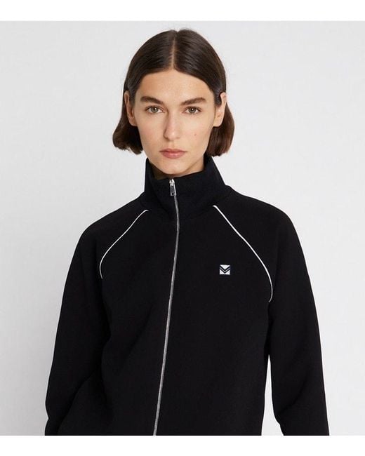 Tory Burch Black Chevron-Patch Jacket