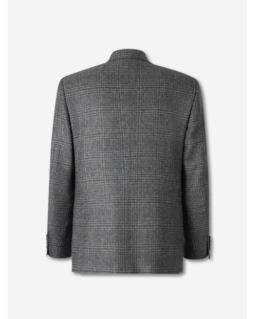 Canali Black Classic Fit Wool Blazer for men