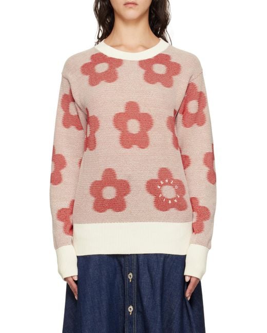 KENZO Red Flower Spot Jumper