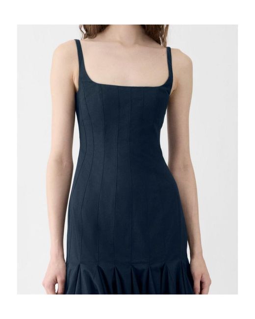 Jacquemus Blue Flared Midi Dress