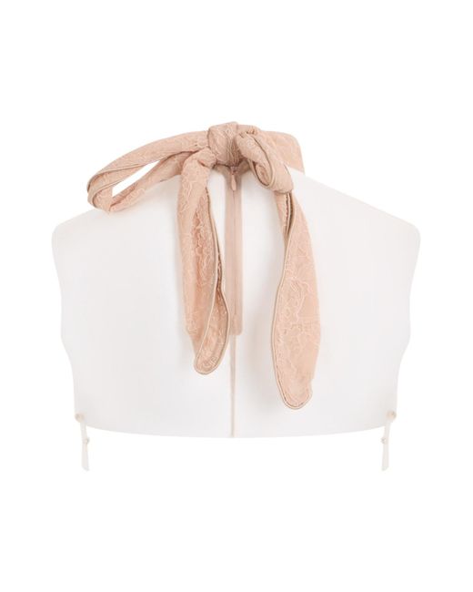 Philosophy Di Lorenzo Serafini White Lace High-Neck Top