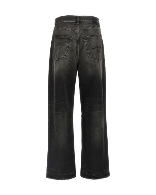 R13 Gray Belt-Loop Jeans