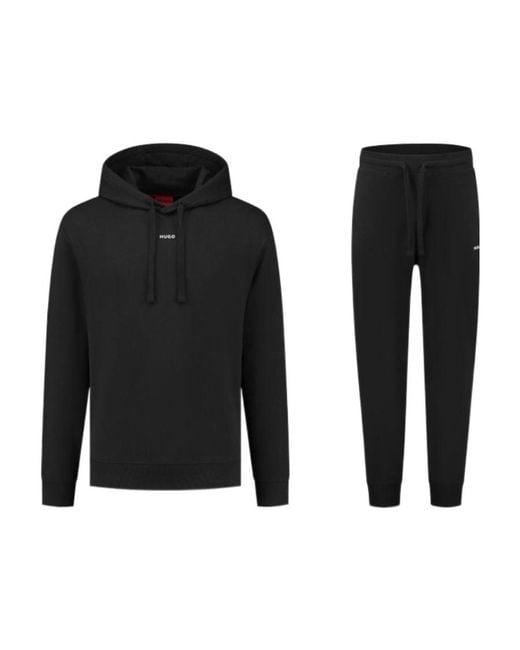 Boss Black Hugo Logo Printed Drawstring Two-Piece Tracksuit for men