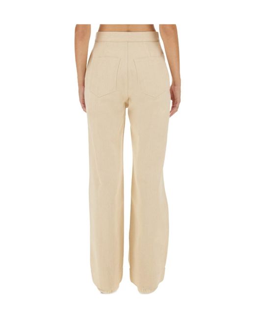Jil Sander Natural Wide Leg Denim Jeans