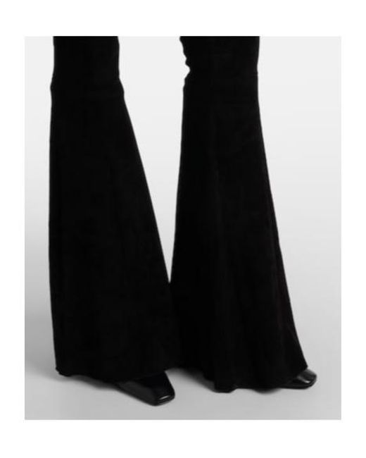 Stouls Black Cherilyn Suede Flared Pants