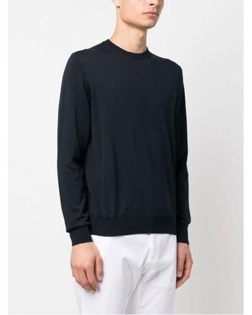 Ballantyne Blue Crewneck Knitted Jumper for men