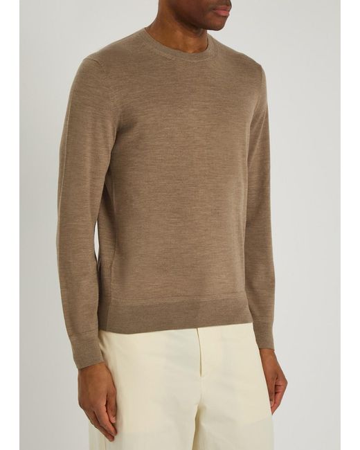 Tom Ford Brown Crew-Neck Wool Jumper for men