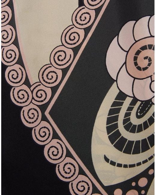 LaDoubleJ Black Floral-Print Midi Skirt