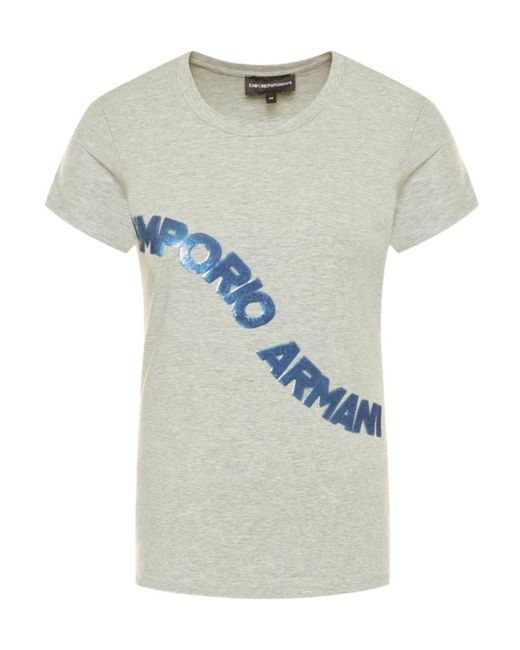 Emporio Armani Blue Logo Details T-Shirt