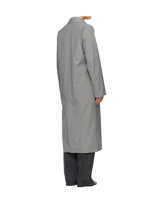 Our Legacy Gray Capital Wool Blend Lapel Coat