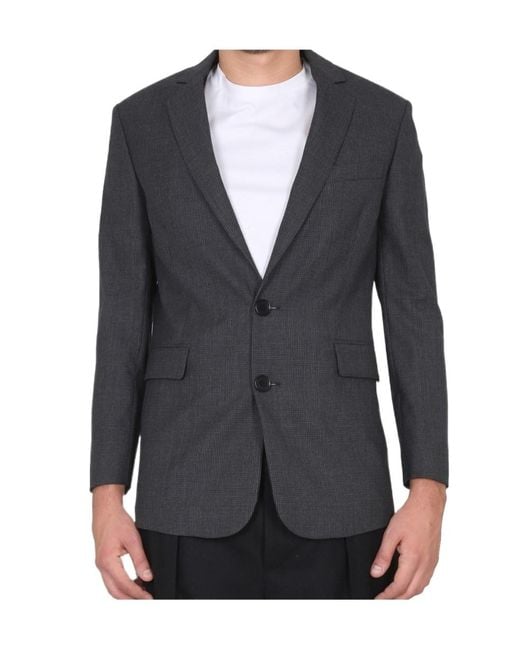 Aspesi Blue Flap-Pocketed Single-Breasted Blazer for men