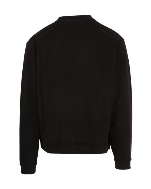 KENZO Red Logo Patch Ribbed Crewneck Sweatshirt for men
