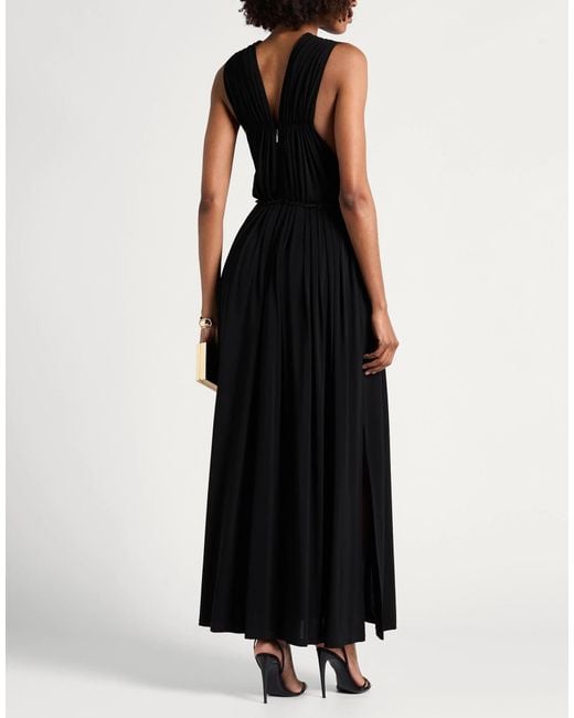 Max Mara Black Sleeveless Pleated Dress