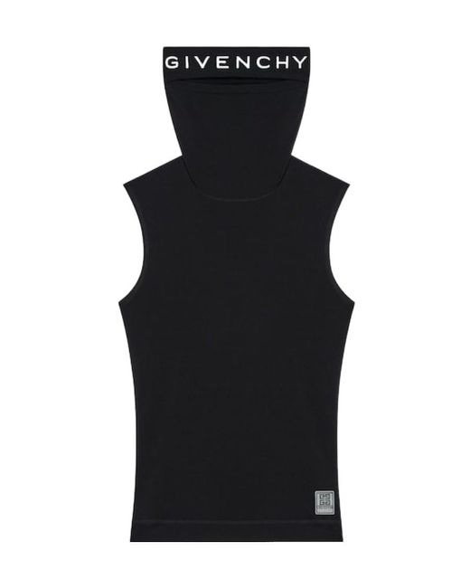 Givenchy Black Sleeveless Balaclava Top for men
