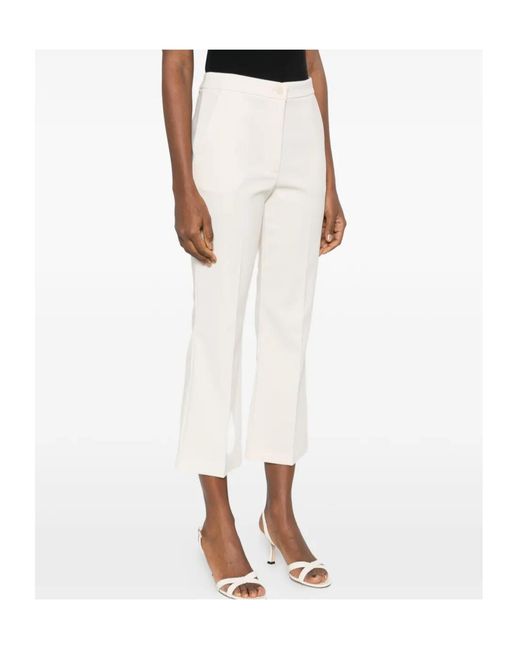 Patrizia Pepe White Soft Trousers
