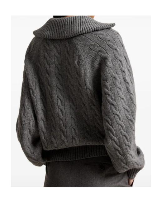 Polo Ralph Lauren Gray Cable-Knit Cardigan