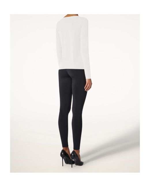 Wolford White Pure Boat-Neck Long-Sleeve Top