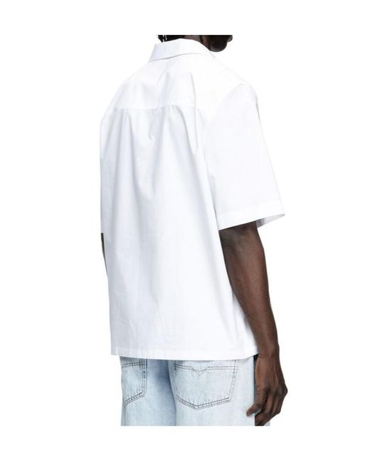 DIESEL White Cotton Shirt for men