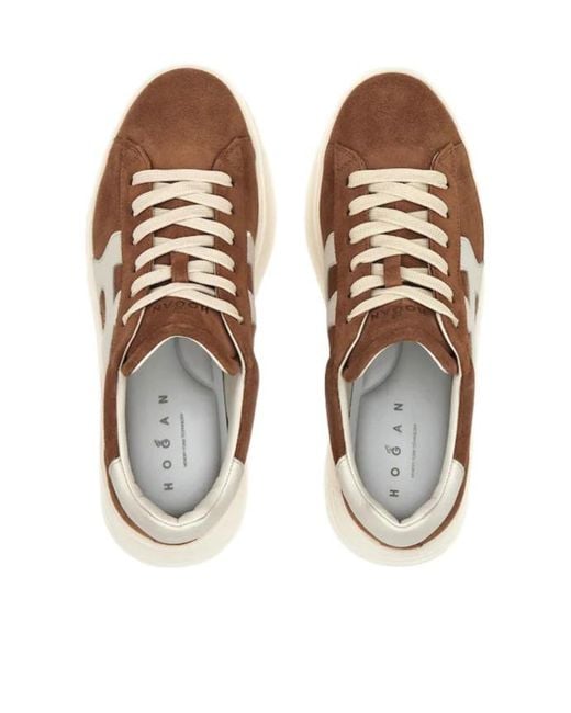 Hogan Brown Rebel H562 Low-Top Sneakers