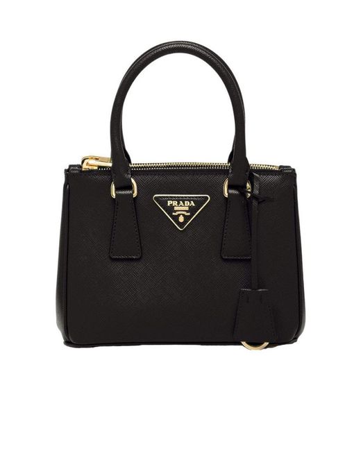 Prada Black Galleria Mini Saffiano Leather Bag
