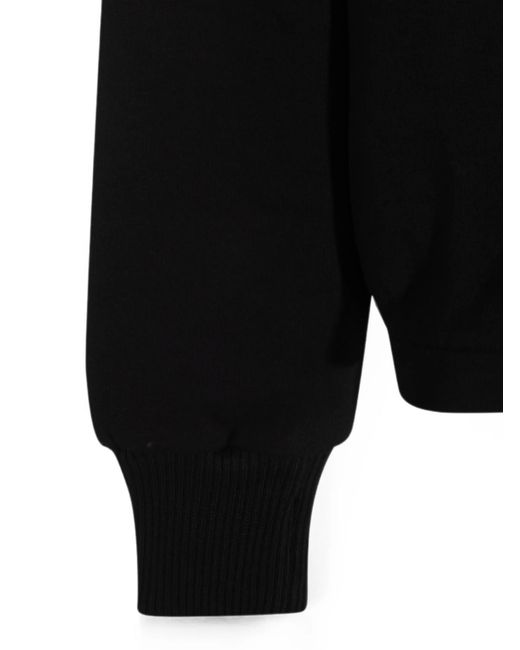 Thom Krom Black Knitted Zip-Up Jacket for men