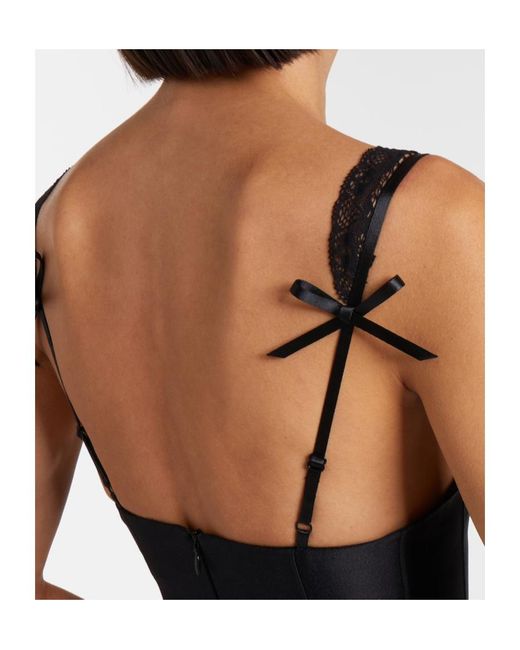 ShuShu/Tong Black Lace-Trimmed Minidress
