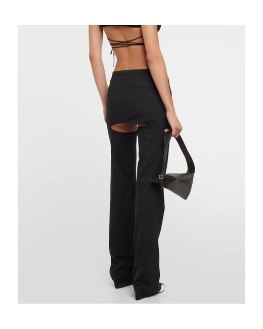 Courreges Black Pocket Casual Pants