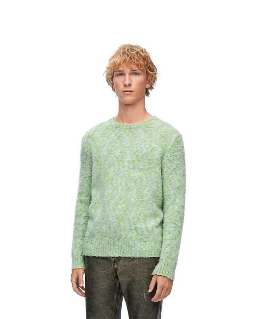Loewe Green Long-Sleeved Crewneck Jumper for men