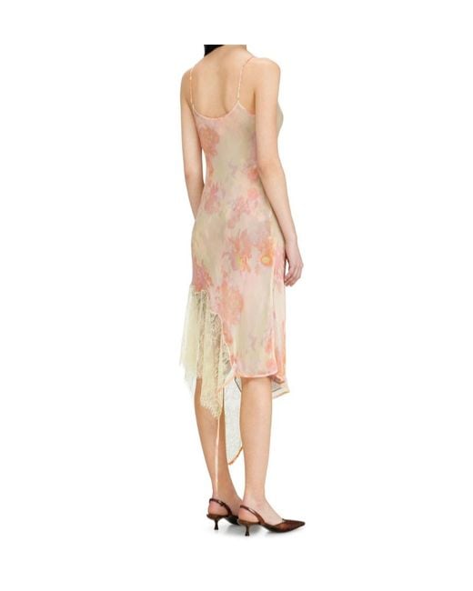 DIESEL White Floral Lace Asymmetric Dress
