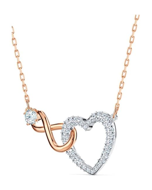 Swarovski White Infinity Heart Necklace
