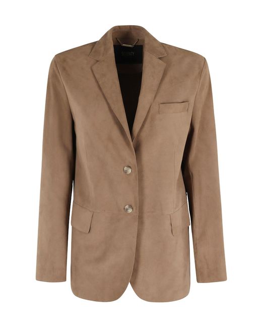 Seventy Brown Single-Breasted Blazer