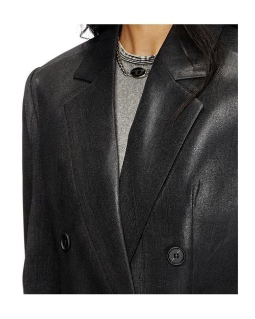 DIESEL Black G-Allant Double-Breasted Blazer