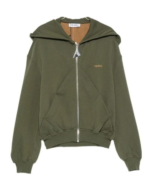 The Attico Green Zipper Hoodie