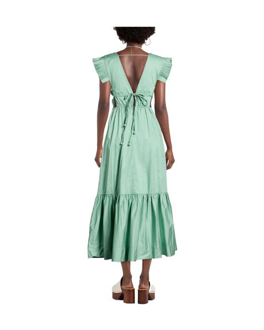 Farm Rio Green Short Sleeve Dress