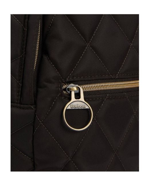 Barbour Black Quilted Backpack