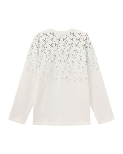Marissa Chiara White Long-Sleeved T-Shirt for men