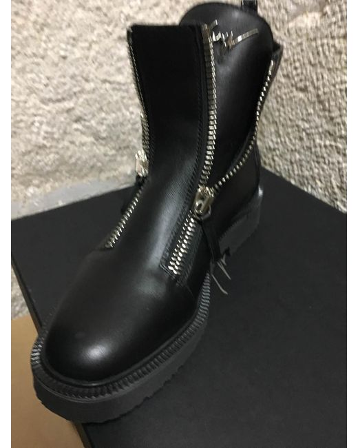 Giuseppe Zanotti Black Kat Glitter Panel Boots
