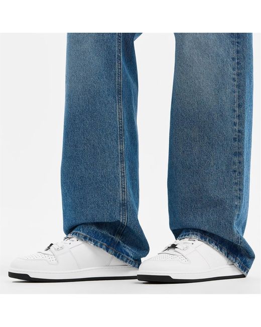 Versace White Logo Low-Top Sneakers for men