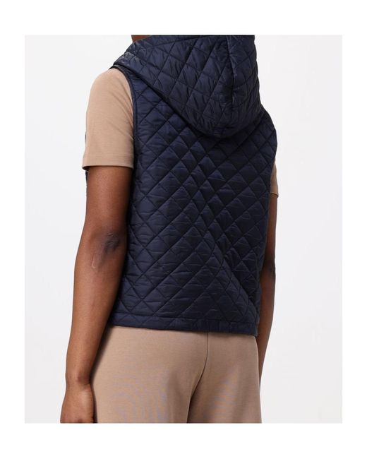Max Mara Blue Hooded Vest