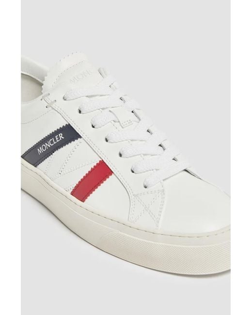 Moncler White Monaco M Low-Top Sneakers