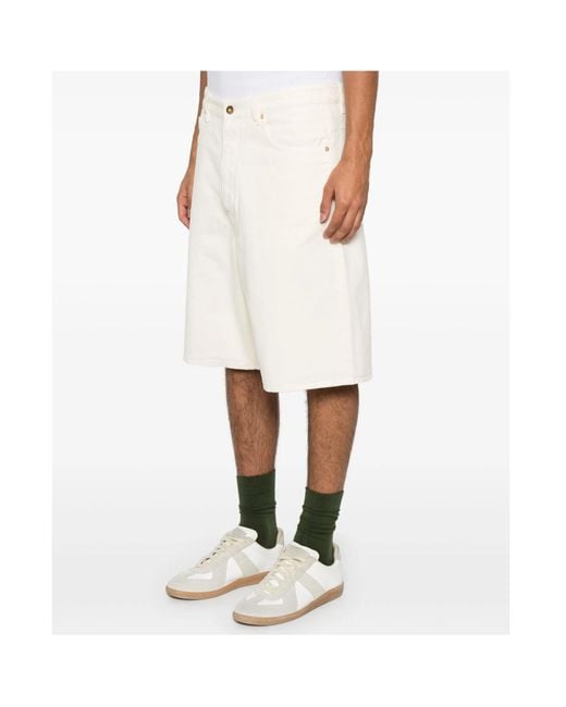 Drole de Monsieur White Baggy Shorts for men