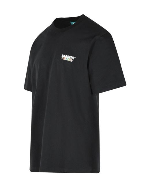 Barrow Black Logo Printed Jersey T-Shirt for men