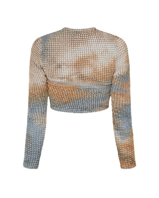 Off-White c/o Virgil Abloh Gray Tie-Die Cut-Out Top
