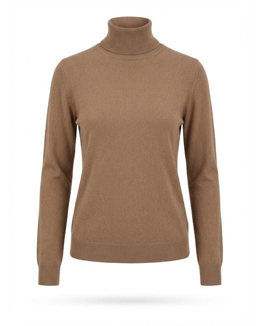 Max Mara Brown Funnel-Neck Sweater