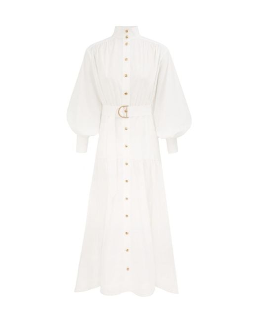 Zimmermann White Utility Midi Dress