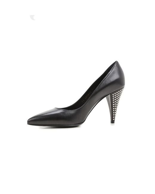 Saint Laurent Black Pointed High Heels