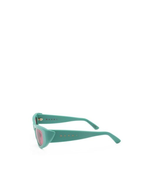 Marni White Geometric Sunglasses for men